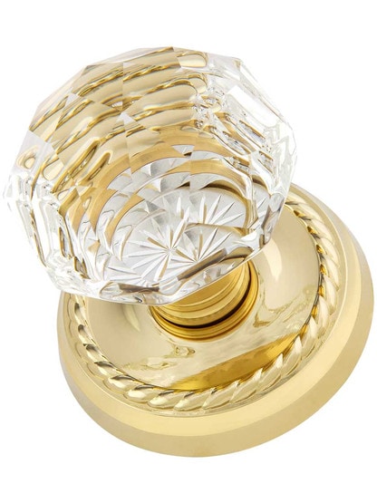 Alternate View 3 of Classic Rope Rosette Set With Diamond Crystal Glass Knobs