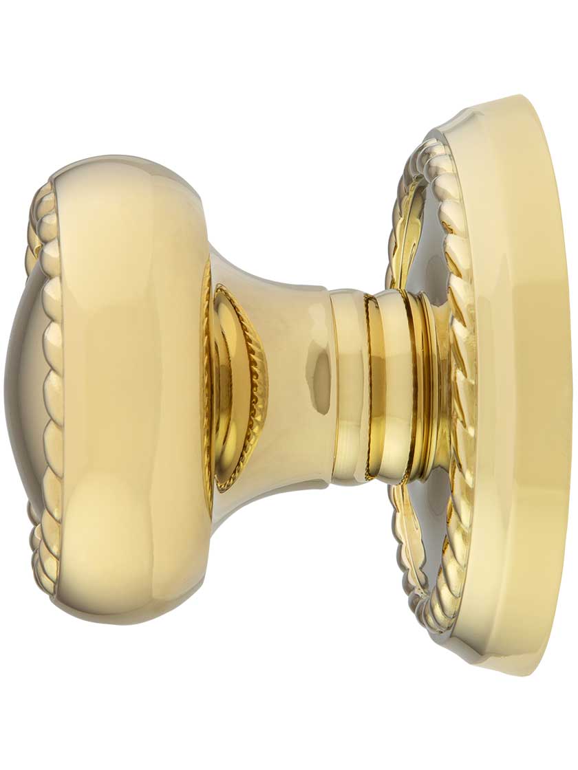 Alternate View 2 of Classic Rope Rosette Set With Matching Rope Door Knobs.