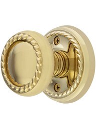 Classic Rope Rosette Set With Matching Rope Door Knobs