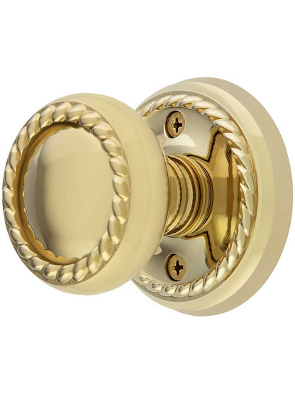 Classic Rope Rosette Set With Matching Rope Door Knobs