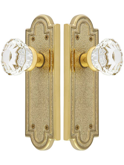 Belmont Door Set With Astoria Crystal Glass Knobs
