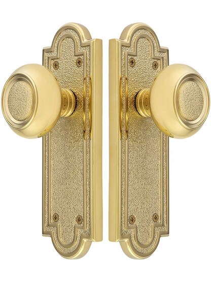 Alternate View of Belmont Door Set With Belmont Knobs.