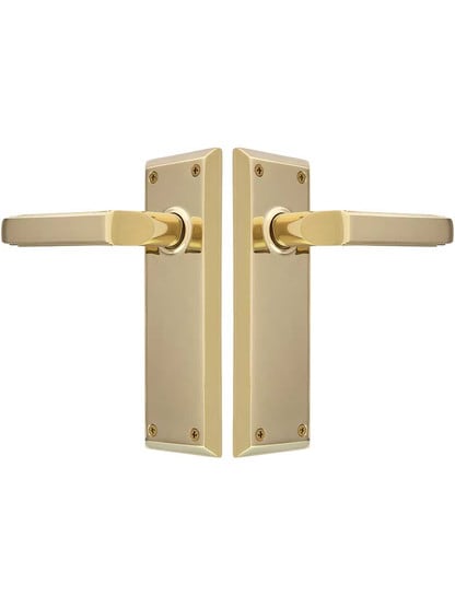 Alternate View of Quincy Door Set With Milano Levers.