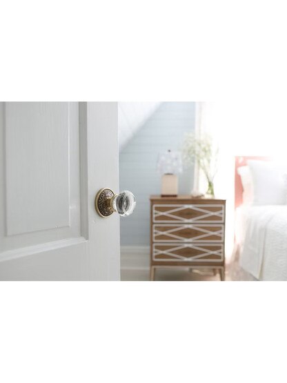 Lancaster Door Set With Georgetown Crystal Glass Knobs