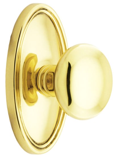 Oval Rosette Set With Providence Knobs in PVD.