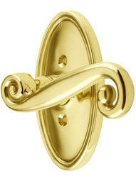 Oval Rosette Set With Scroll Design Levers.