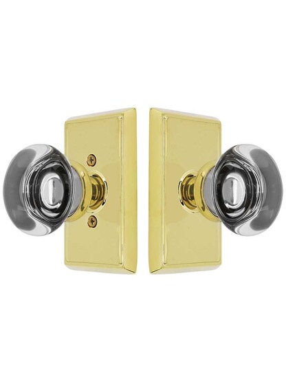 Alternate View of Providence Rosette Door Set with Providence Crystal Glass Knobs.