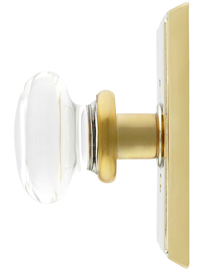 Providence Rosette Door Set with Providence Crystal Glass Knobs
