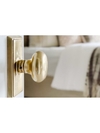 Providence Door Set With Round Brass Knobs
