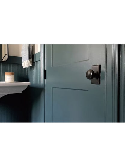 Providence Door Set With Round Brass Knobs