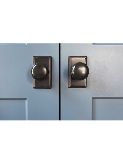 Providence Door Set With Round Brass Knobs