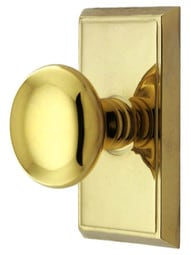 Providence Door Set With Round Brass Knobs