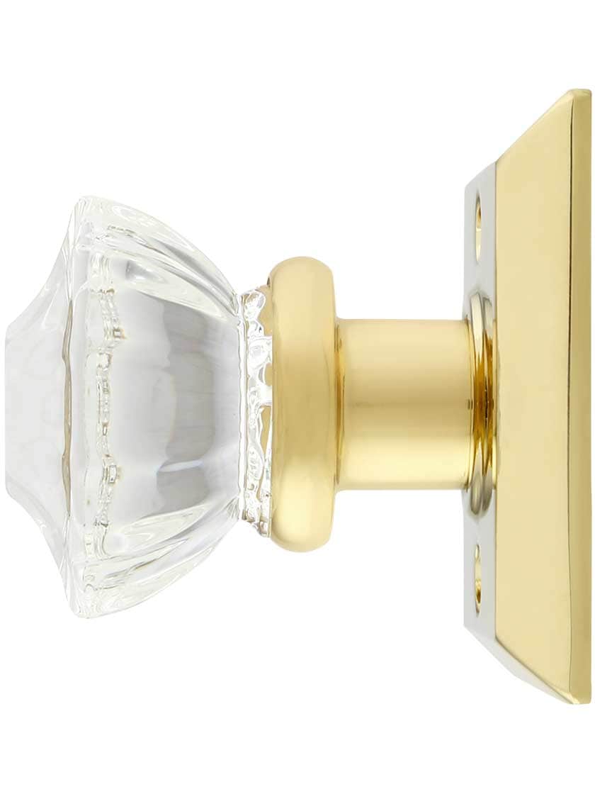 Alternate View 2 of Quincy Rosette Door Set with Astoria Crystal Glass Knobs.