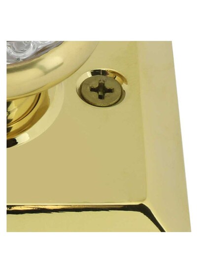 Alternate View 3 of Quincy Rosette Door Set with Georgetown Crystal Glass Knobs.