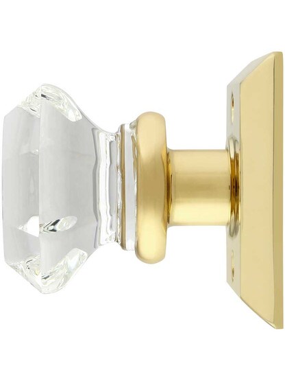 Alternate View 2 of Quincy Rosette Door Set with Old Town Crystal Glass Knobs.