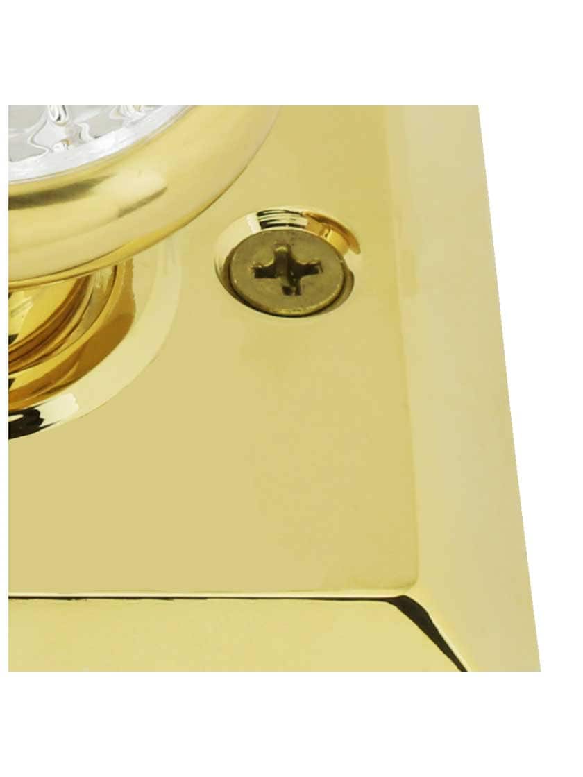 Alternate View 3 of Quincy Rosette Door Set with Old Town Crystal Glass Knobs.