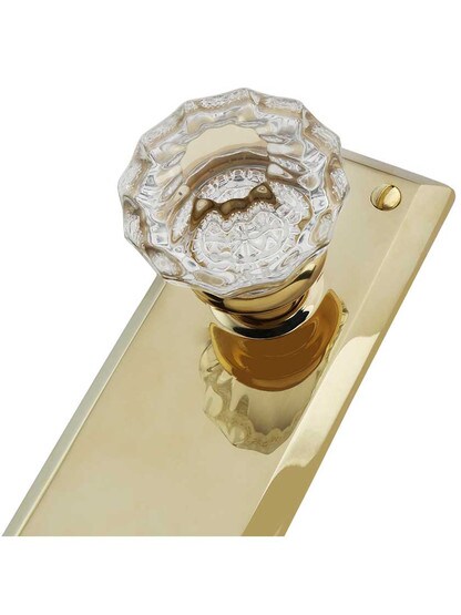 Alternate View 3 of Quincy Thumb-Turn Door Set with Astoria Crystal Glass Knobs.