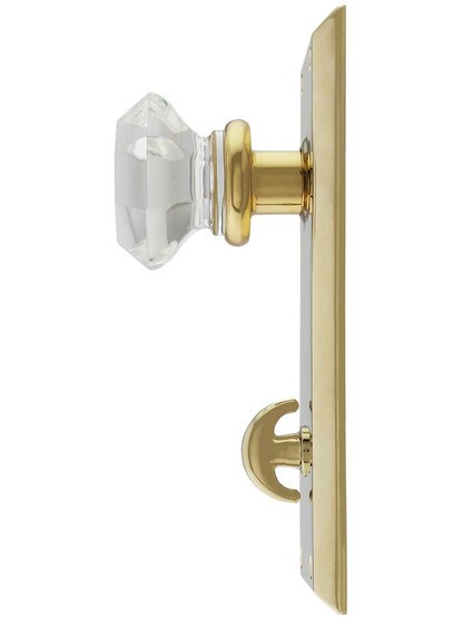 Alternate View 2 of Quincy Thumb-Turn Door Set with Old-Town Crystal Glass Knobs.