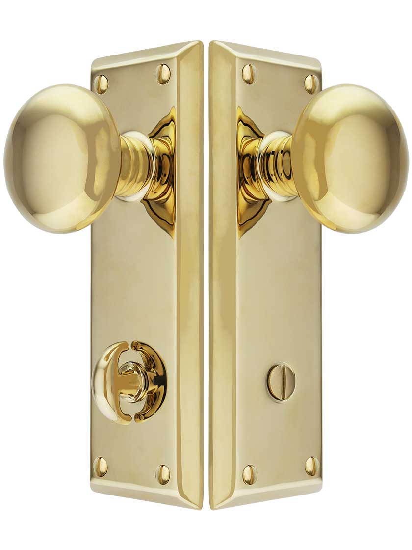 Alternate View of Quincy Thumb-Turn Door Set with Providence Knobs.