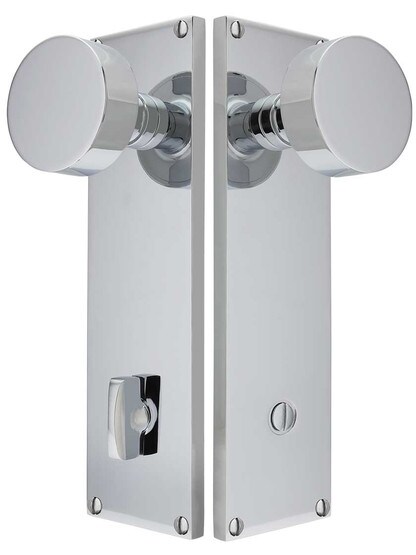 Alternate View of Modern Thumb-Turn Door Set with Round Knobs.