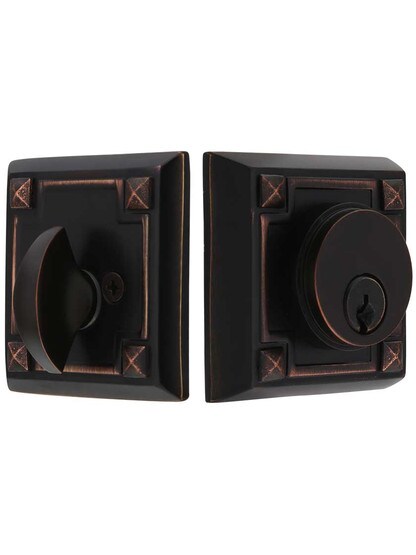 Arts and Crafts Single-Cylinder Deadbolt