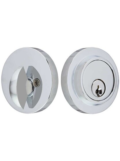 Modern Solid Brass Single-Cylinder Deadbolt with Disc Plates