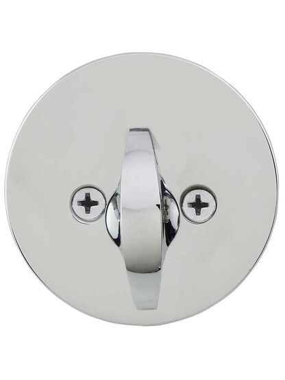Alternate View of Modern Solid Brass Single-Cylinder Deadbolt with Disc Plates.