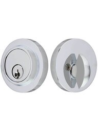 Modern Solid Brass Single-Cylinder Deadbolt with Disc Plates