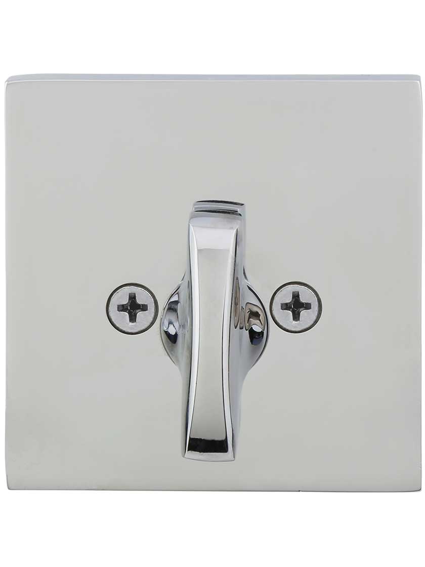 Modern Solid Brass Single-Cylinder Deadbolt with Square Plates