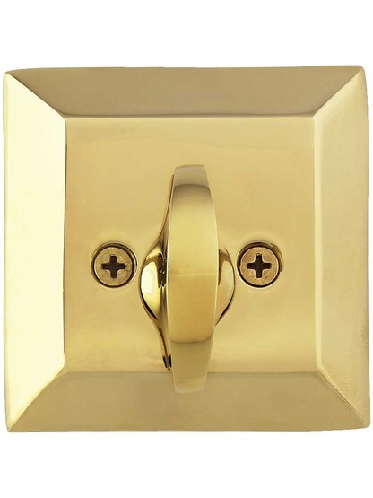 Alternate View of Quincy Solid Brass Single-Cylinder Deadbolt.