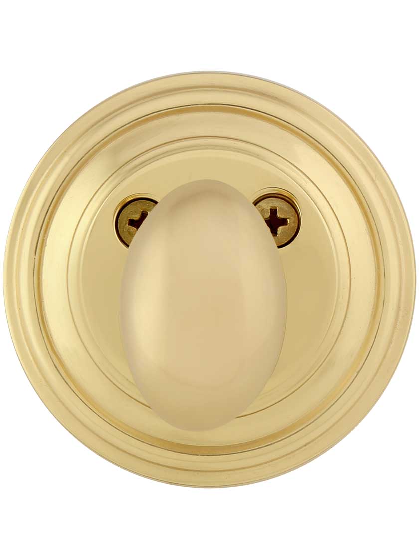 Alternate View of Classic Solid Brass Single-Cylinder Deadbolt .