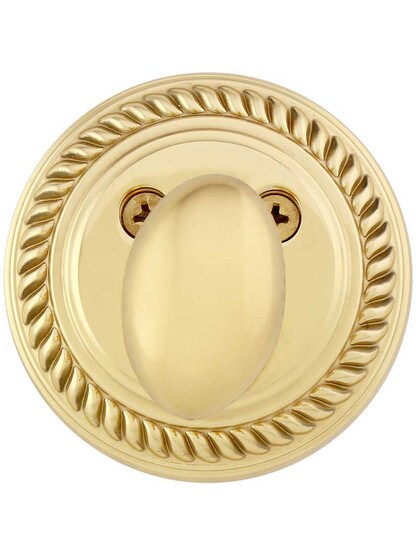 Alternate View of Rope Style Solid Brass Single-Cylinder Deadbolt .
