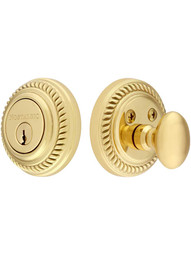 Rope Style Solid Brass Single-Cylinder Deadbolt .