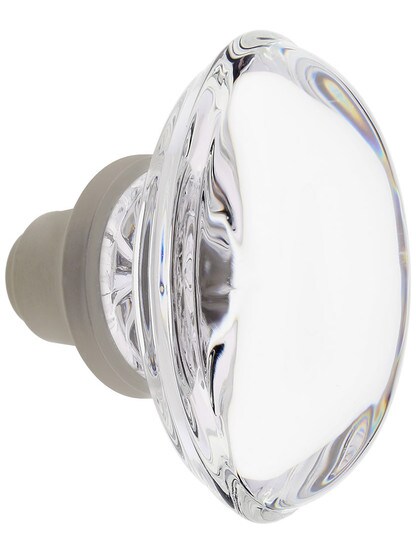 Alternate View 2 of Pair of Oval Clear Crystal Knobs.