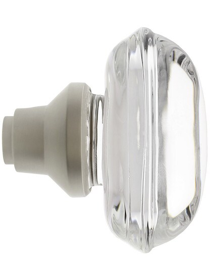 Alternate View 3 of Pair of Oval Clear Crystal Knobs.