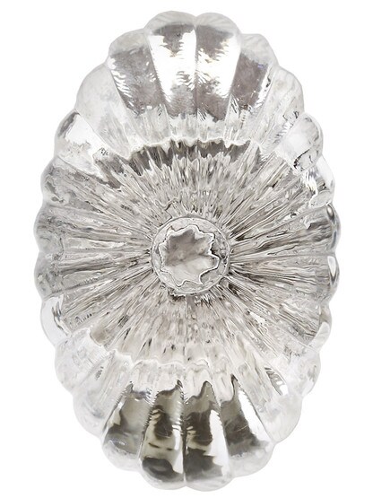 Alternate View of Pair of Oval Fluted Crystal Knobs.