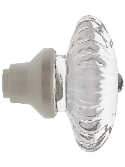 Alternate View 3 of Pair of Oval Fluted Crystal Knobs.