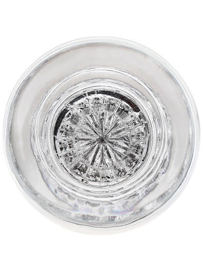 Alternate View of Pair of Round Clear Crystal Knobs.