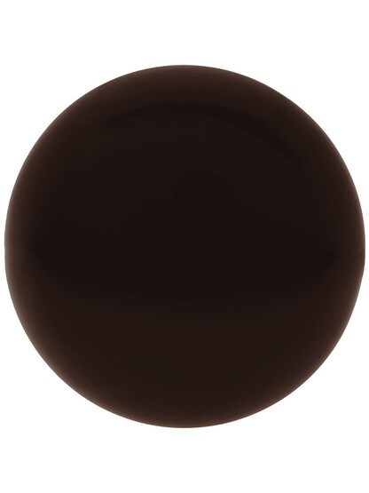 Alternate View of Pair of Brown Porcelain Knobs.