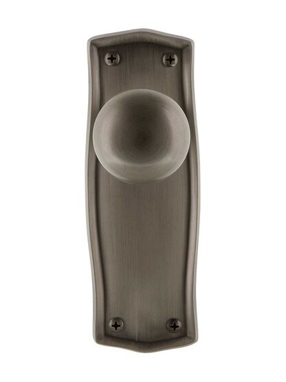 Alternate View of Prairie Door Set with Classic Round Knobs - No Keyhole.