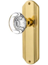 Streamline Deco Door Set with Round Crystal Glass Knobs.