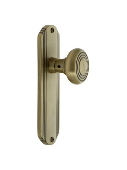 Alternate View 2 of Streamline Deco Door Set with Matching Knobs - No Keyhole.