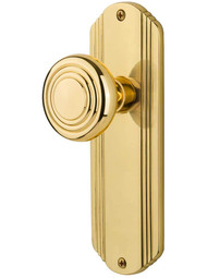 Streamline Deco Door Set with Matching Knobs - No Keyhole.