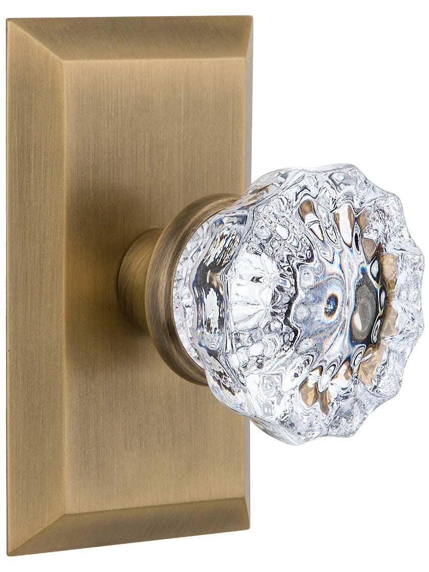 Crystal Clear Fluted Glass Pull Knob Crystal Clear Fluted Glass Pull Knob