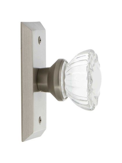 Alternate View 3 of New York Rosette Door Set with Fluted-Crystal Glass Knobs.