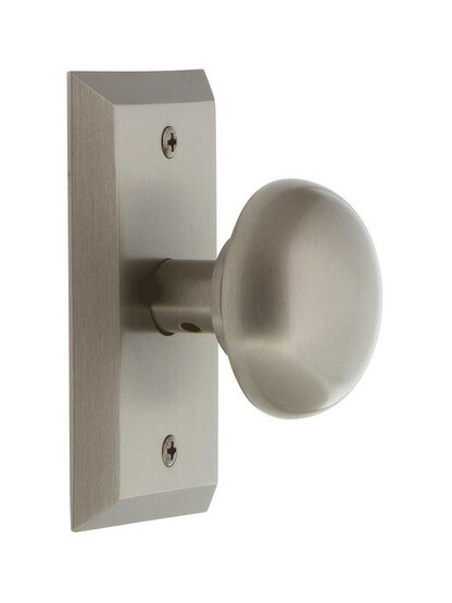 Alternate View 2 of New York Rosette Door Set with Classic Round Knobs.