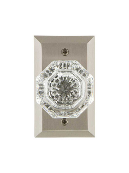 New York Rosette Door Set with Waldorf-Crystal Glass Knobs