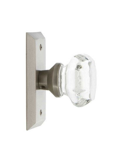 Alternate View 3 of New York Rosette Door Set with Waldorf-Crystal Glass Knobs.