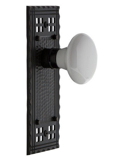 Pasadena Door Set with White Porcelain Knobs