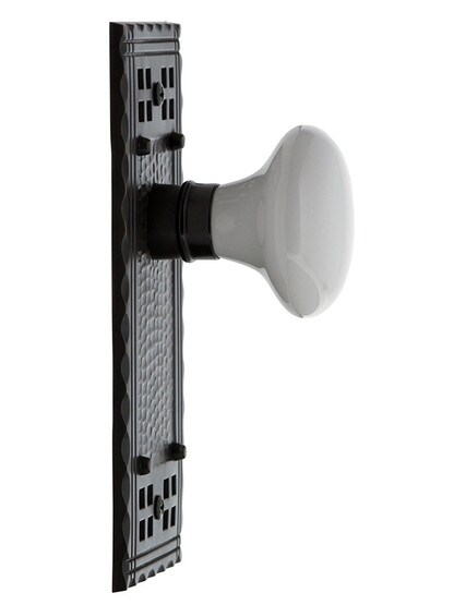 Pasadena Door Set with White Porcelain Knobs